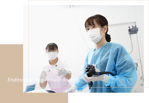 女性医師による内視鏡検査